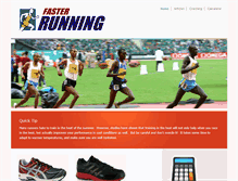 Tablet Screenshot of fasterrunning.com